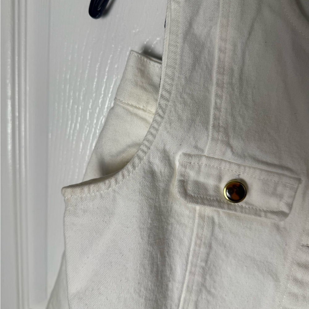 Reformation Cher Denim Two Piece Set in White 2 - Picture 4 of 13
